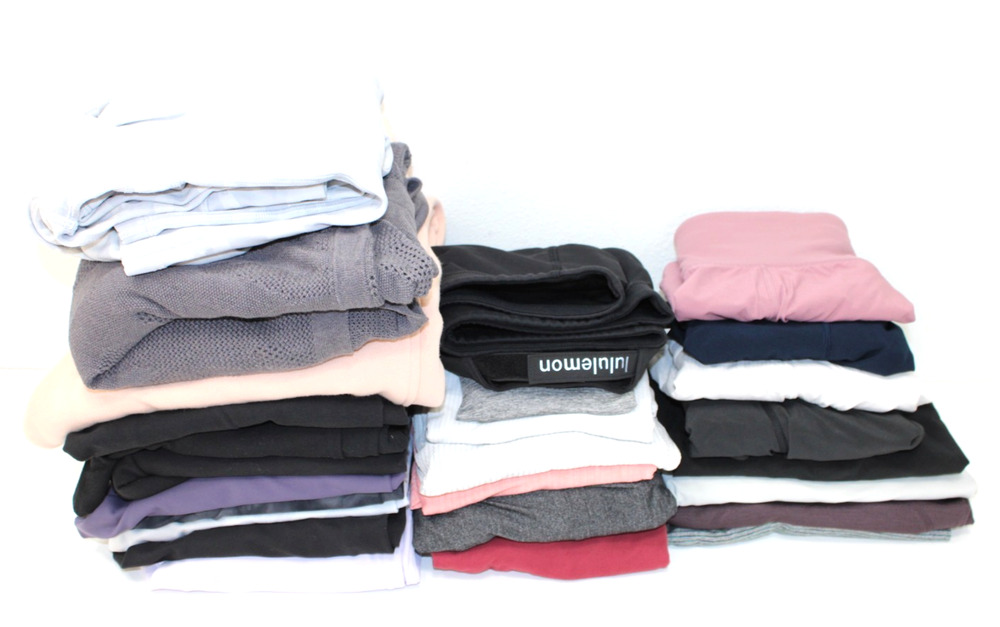 Lululemon Huge Lot Of 28 Leggings Shorts Shirts Tanks Hat Bra Multi Color Sizes